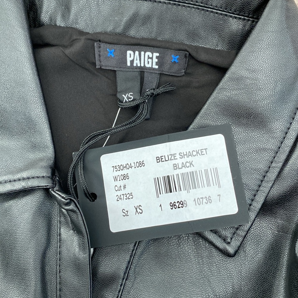 Paige Belize Faux Leather Shacket Size XS - Picture 16 of 16